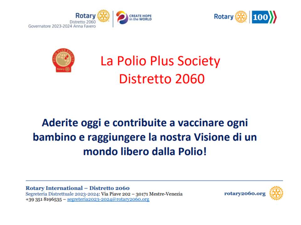 Polioplus Society – per un mondo libero dalla Polio