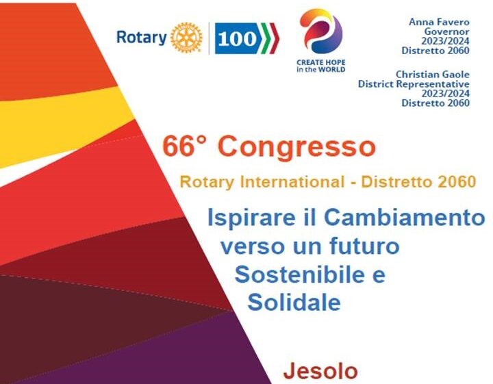 Sabato  22 giugno a Jesolo il 66° Congresso del Distretto